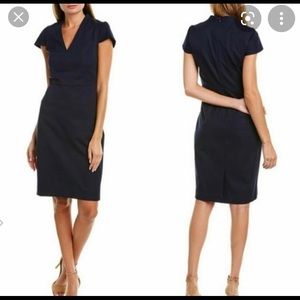 NWT J Crew navy cap sleeve sheath dress